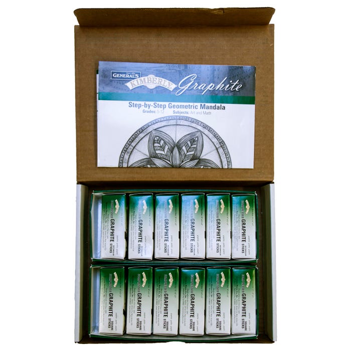 General's Kimberly Compressed Graphite Sticks Classroom Pack, Assorted Hardness, Set of 108