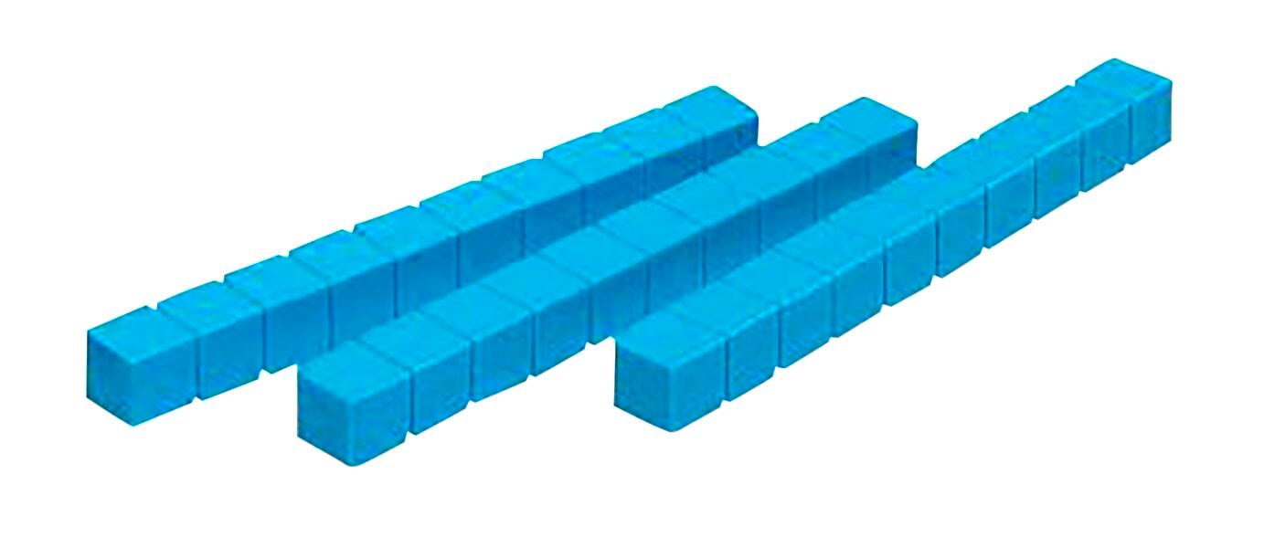 Achieve It! Base 10 Components Plastic Rods, Blue, Pack of 50, Item Number 2105032