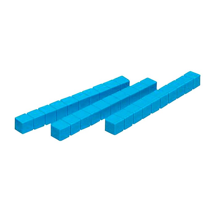 Achieve It! Base 10 Components Plastic Rods, Blue, Pack of 50