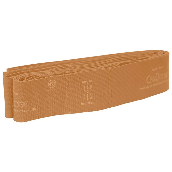 CanDo Multi-Grip Exerciser, 6 Feet, XX-Light, Tan