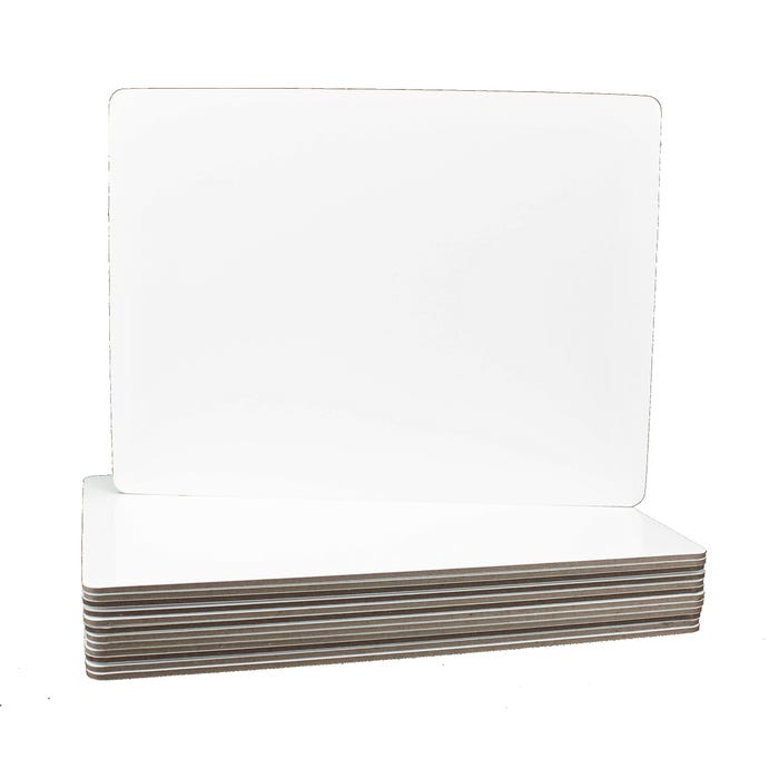 Flipside Magnetic Plain Dry Erase Board, Two Sided, 9 x 12 Inch, Pack of 12