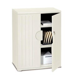 Iceberg SnapEase Stacking Storage Cabinet, 36 x 22 x 46 Inches, Polyethylene, Platinum