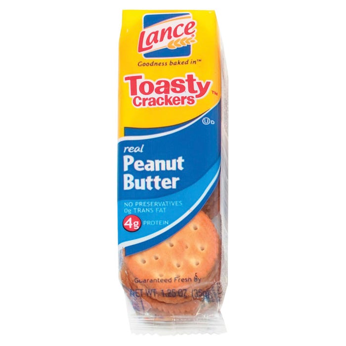 Lance Peanut Butter Cracker Sandwich Pack, Box of 24