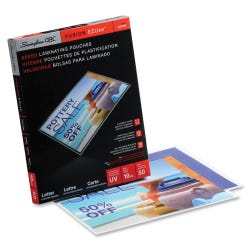 GBC HeatSeal Long Life Laminating Pouch, 10 mil Thickness, Clear, Pack of 50, Item Number 1060468