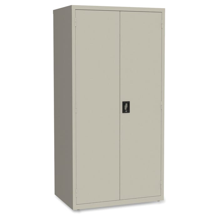 Lorell Storage 5 Shelf Cabinet, 24 x 36 x 72 Inches, Light Gray