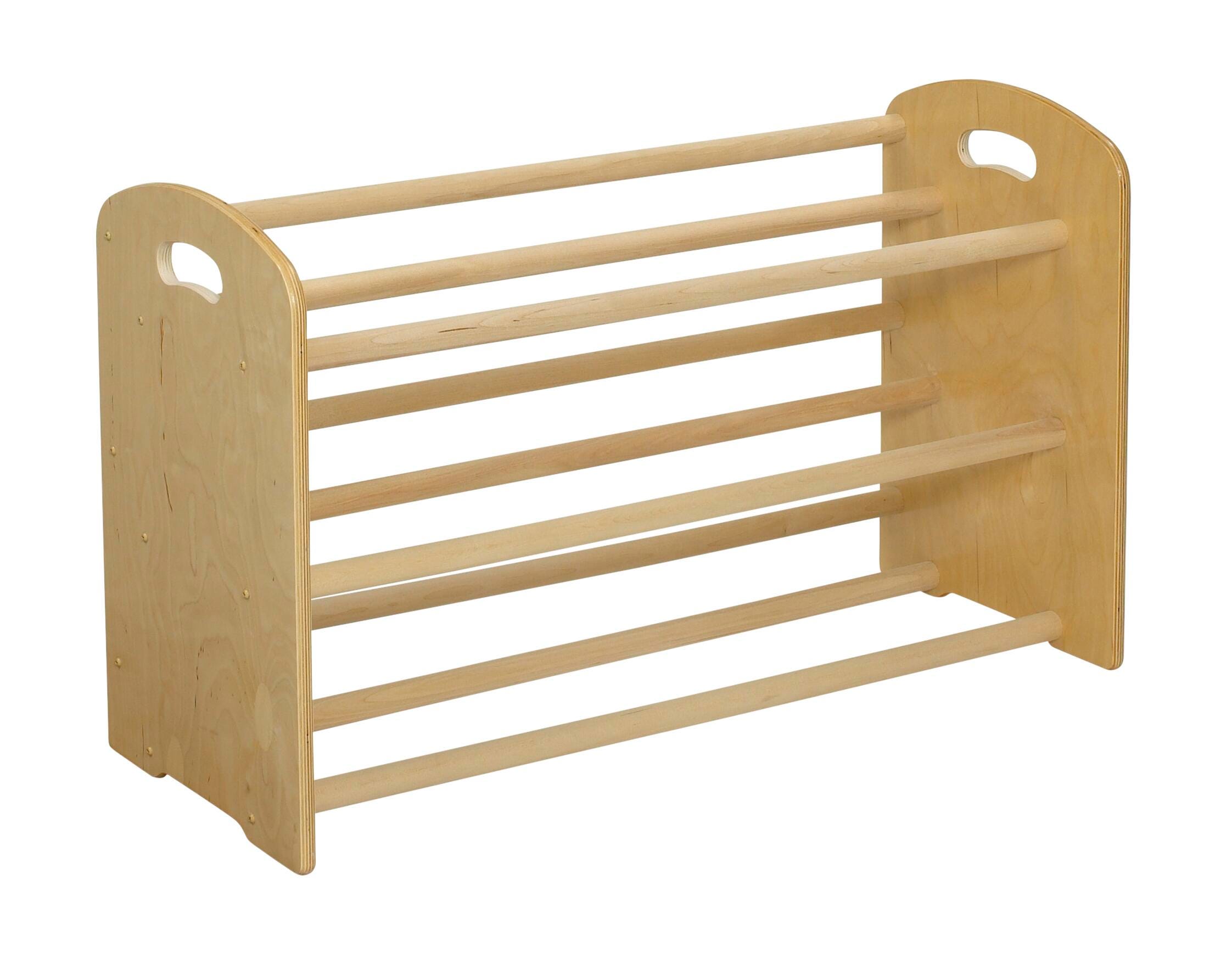 Image for Childcraft ABC Furnishings Dowel Rack Storage, 12 Tray Capacity, 35-3/4 x 14-1/2 x 21-3/4 Inches from School Specialty