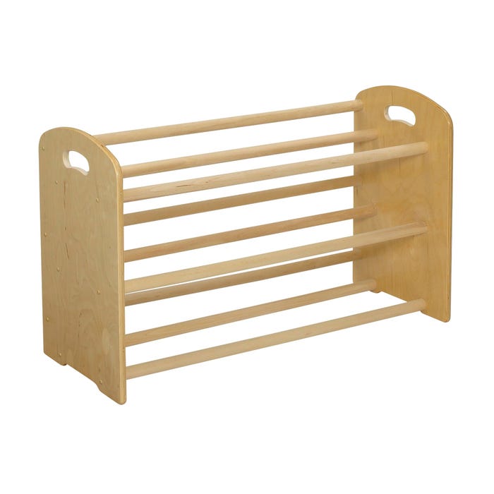 Childcraft ABC Furnishings Dowel Rack Storage, 12 Tray Capacity, 35-3/4 x 14-1/2 x 21-3/4 Inches