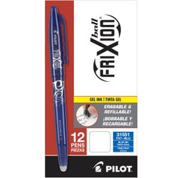 Pilot FriXion Ball Erasable Gel Ink Pens, Fine Point, Blue Ink, Pack of 12 2130998