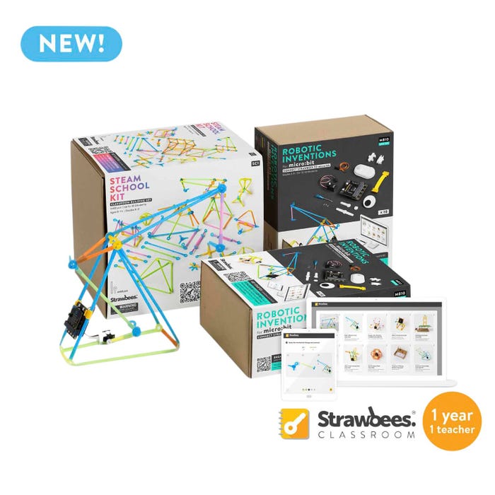 Strawbees STEAM Robotics Classroom Solution, micro:bit Not Included