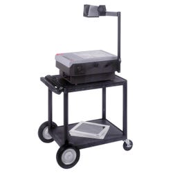 Luxor H Wilson LP AV Table with Electrical Assembly, 24 in W X 18 in D X 26 in H, Black, Item Number 623472