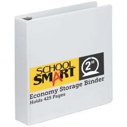 Image for School Smart Round Ring Binder, Polypropylene, 2 Inches, White from School Specialty