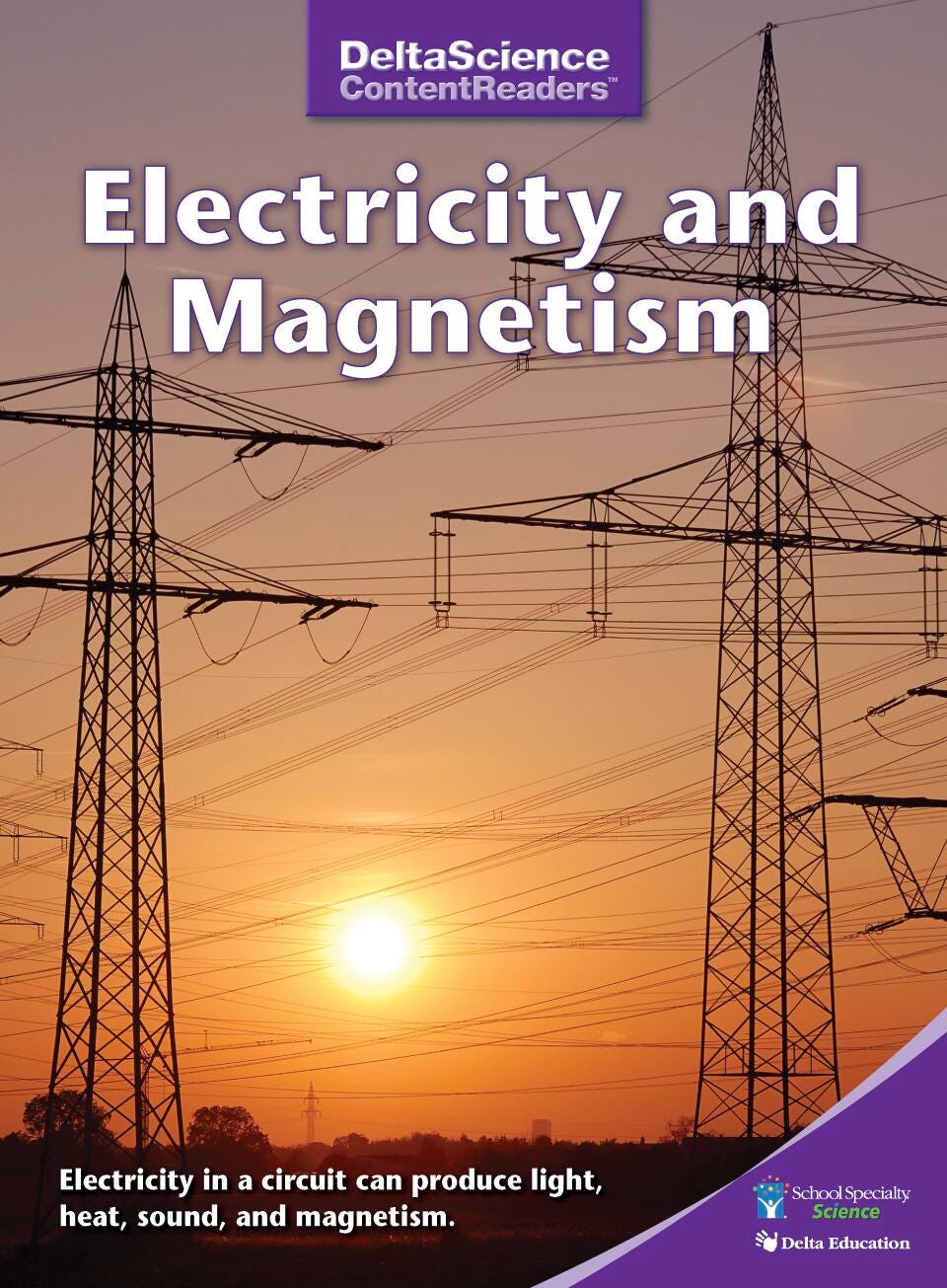 Delta Science Content Readers Electricity and Magnetism Purple Book, Pack of 8, Item Number 1278118