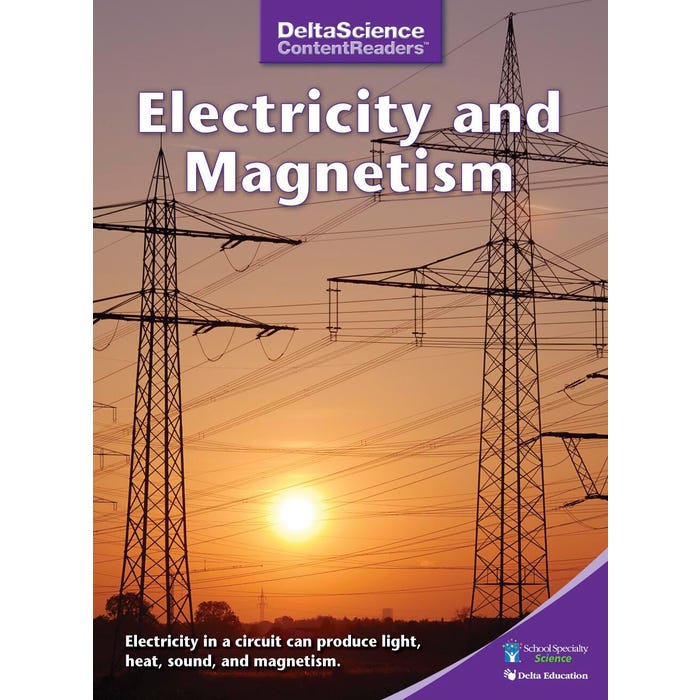 Delta Science Content Readers Electricity and Magnetism Purple Book, Pack of 8