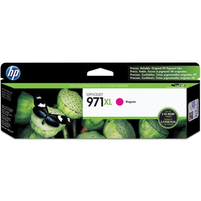 HP 971XL Ink Toner Cartridge, CN627AM, Magenta