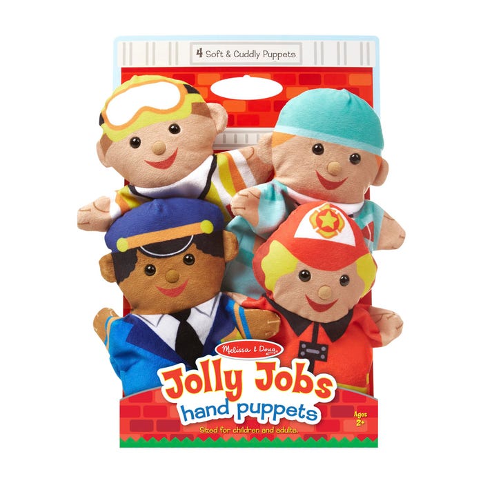 Melissa & Doug Jolly Jobs Hand Puppets, Set of 4