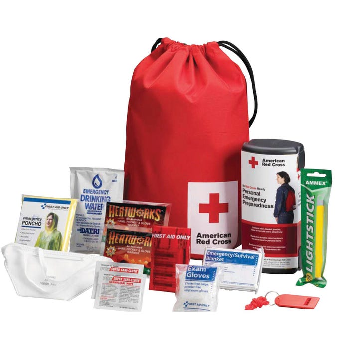 American Red Cross Emergency Pack W-Bag First Aid Kit with Bag