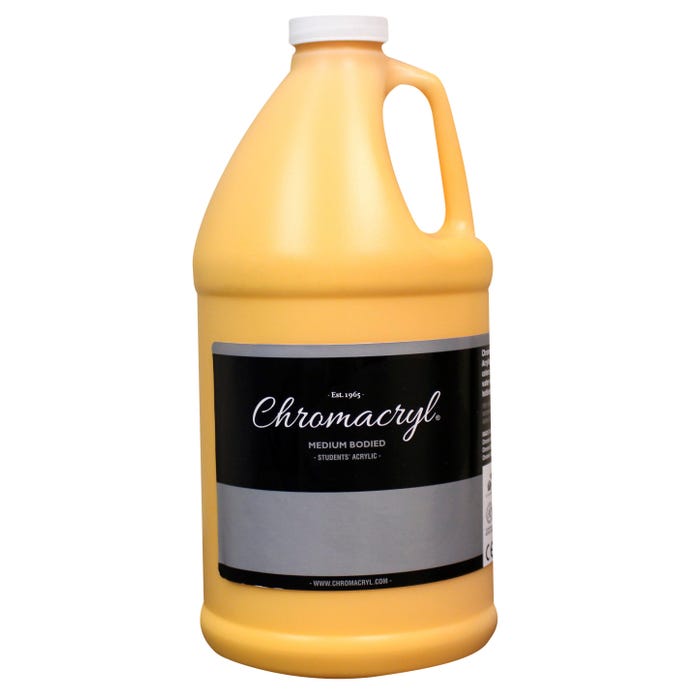 Chromacryl Students' Acrylics, Warm Yellow, Half Gallon