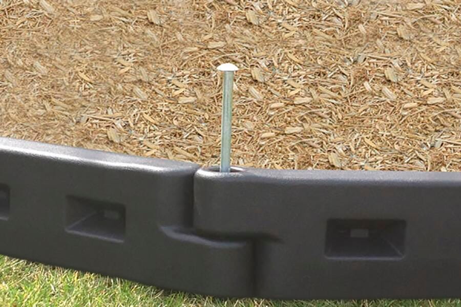 Action Play Systems Playground Landscaping Border Piece, 4 x 52 x 8 Inches, Black 1581867
