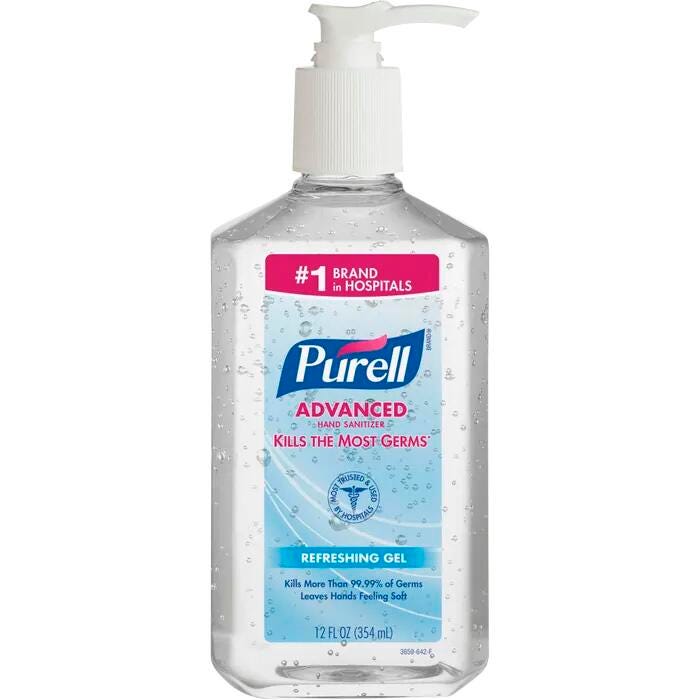 Purell Advanced Hand Sanitizer, 12 Ounce Pump Bottle