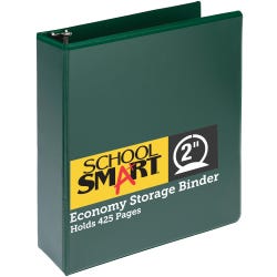 Image for School Smart Round Ring Binder, Polypropylene, 2 Inches, Green from School Specialty
