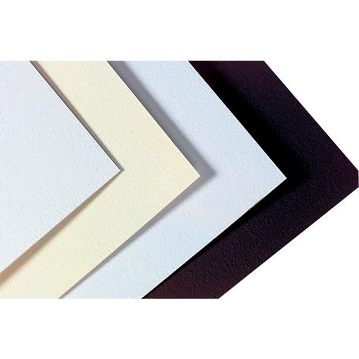 Crescent Mat Board, 32 x 40 Inches, White/Black Pebbled, Pack of 10