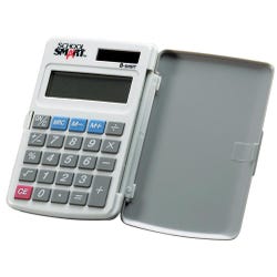 School Smart Pocket Calculator with Cover, 8-Digit LCD Dual Power Item Number 084087