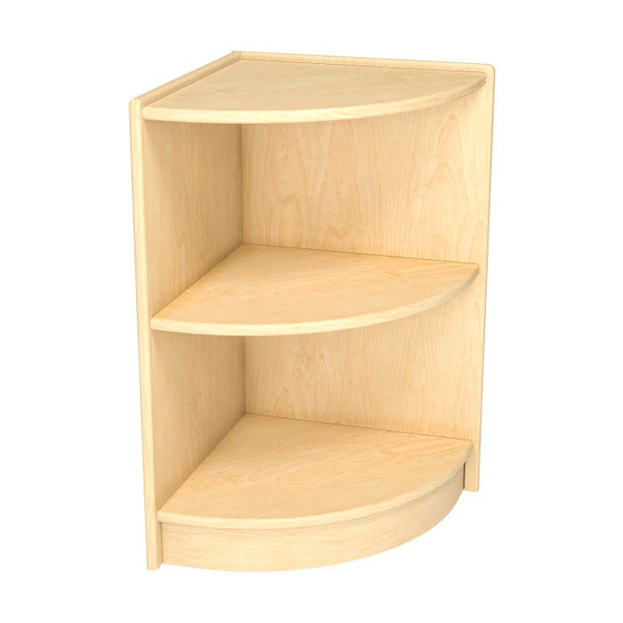 Childcraft Toddler Outside Corner Shelf, Wooden, 14-1/4 x 14-1/4 x 24 Inches