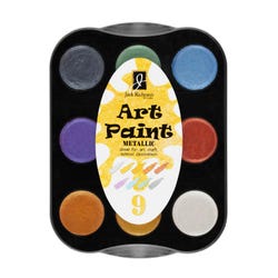 Jack Richeson Art Paint Set, Assorted Metallic Colors, Set of 9, Item Number 2102987