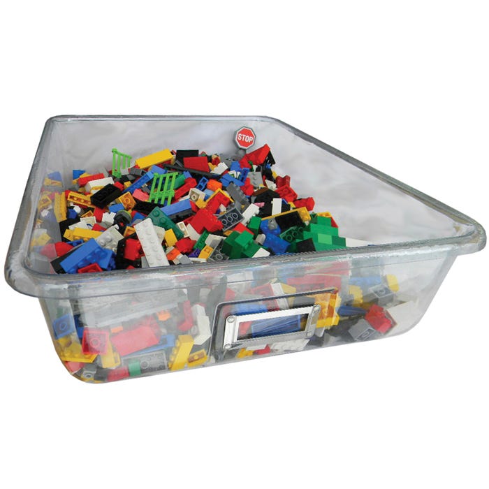 Shirley K's T-183 Storage Bin, 14 x 12 x 4 Inches, Clear