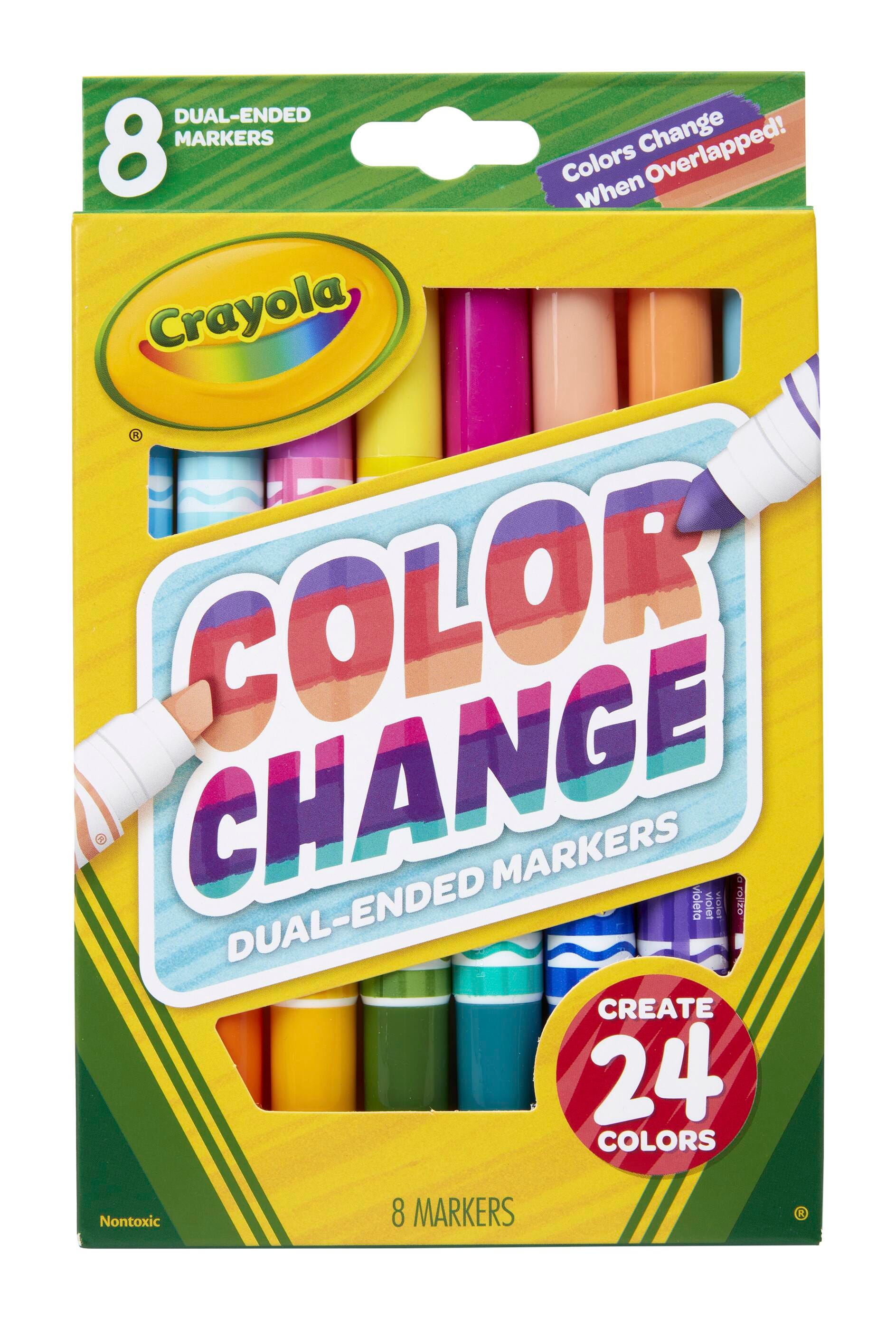 Image for Crayola Dual-Ended Color Changing Markers, Assorted Colors, Set of 8 from School Specialty