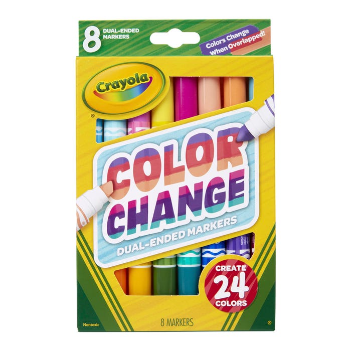 Crayola Dual-Ended Color Changing Markers, Assorted Colors, Set of 8