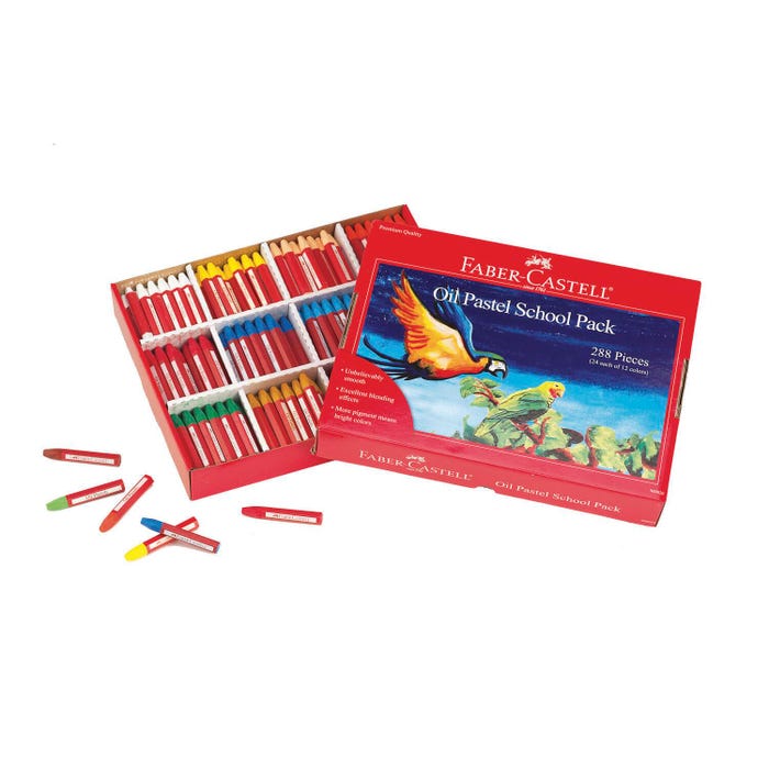 Faber-Castell Oil Pastel School Pack, 12-Assorted Color, Set of 288