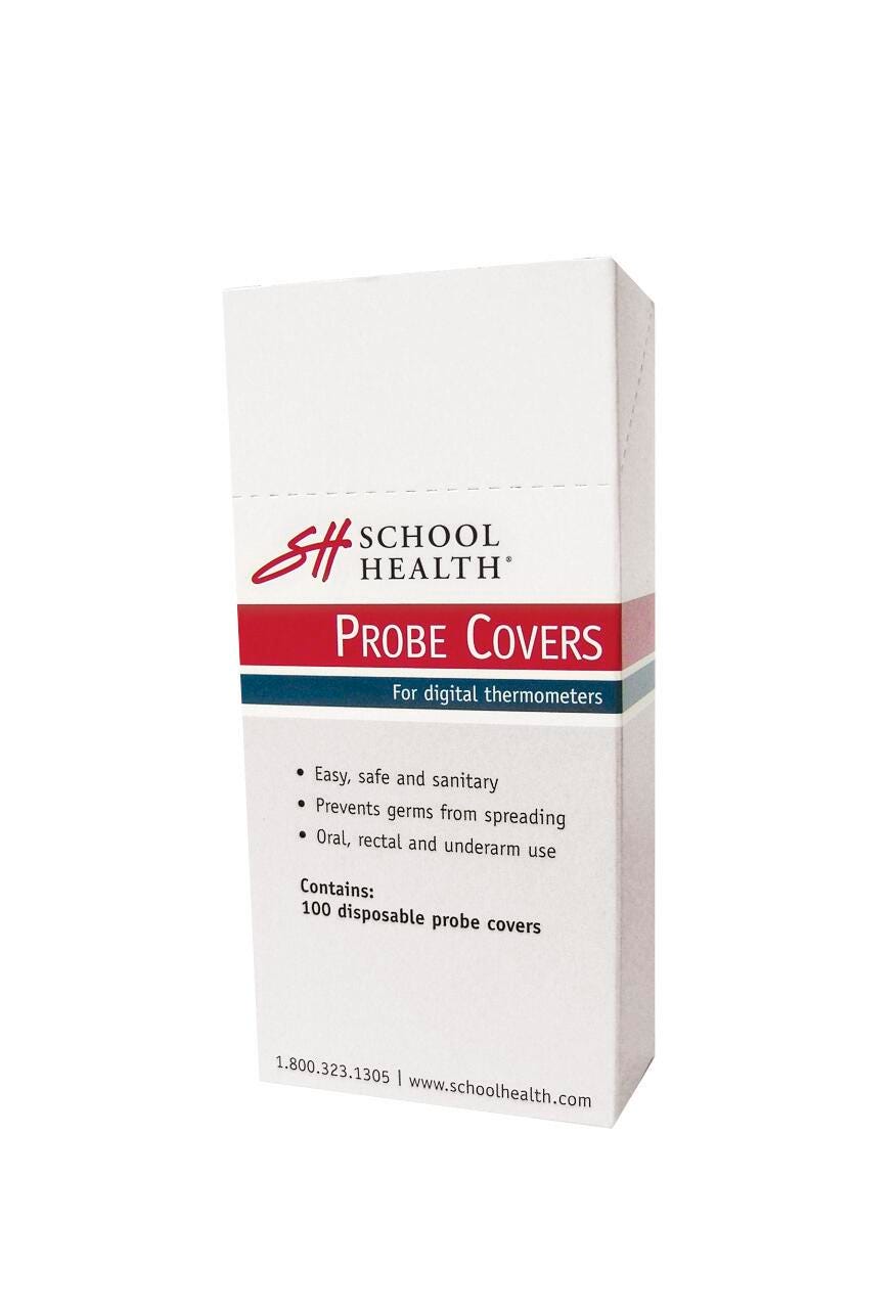 School Health Probe Sheath Covers for Digital Thermometer - Box of 100, Item Number 1441106
