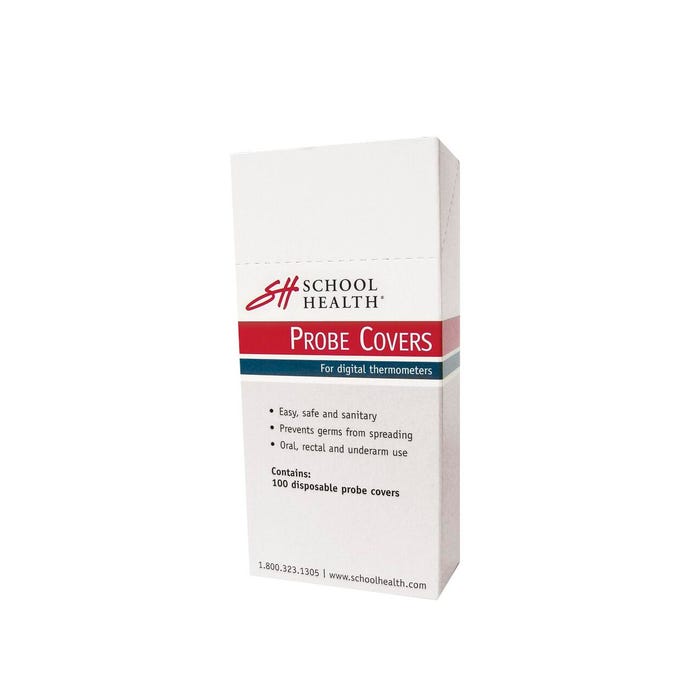 School Health Probe Sheath Covers for Digital Thermometer - Box of 100