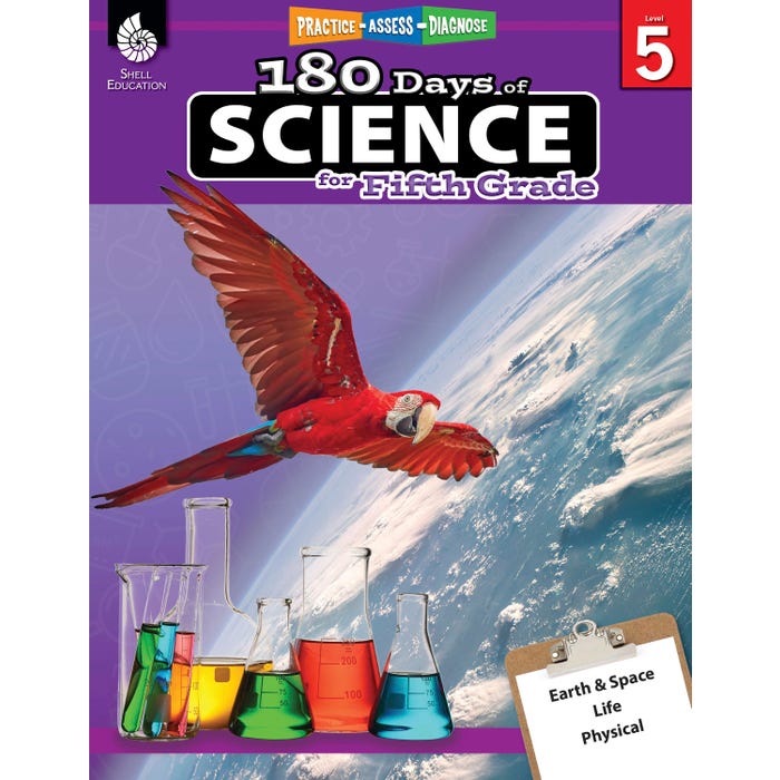 Shell Education 180 Days of Science Book for Fifth Grade