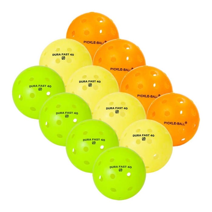 Onix Dura Fast Outdoor Pickleball Sampler Pack, Assorted Neon Colors, Set of 12