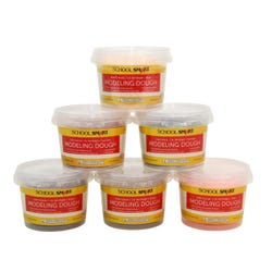 School Smart Gluten-Free Modeling Dough, 1 Pound Tubs, Assorted Multicultural Colors, Set of 6 2148176