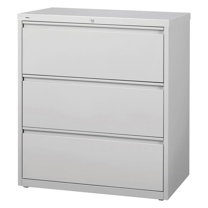 Lorell Lateral File Cabinet, 36 x 18-5/8 x 40-1/4 Inches, Light Gray