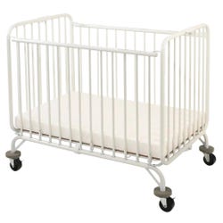 L.A. Baby Folding Crib, White, 39-1/4 x 24-1/4 x 37-1/2 Inches 2139620