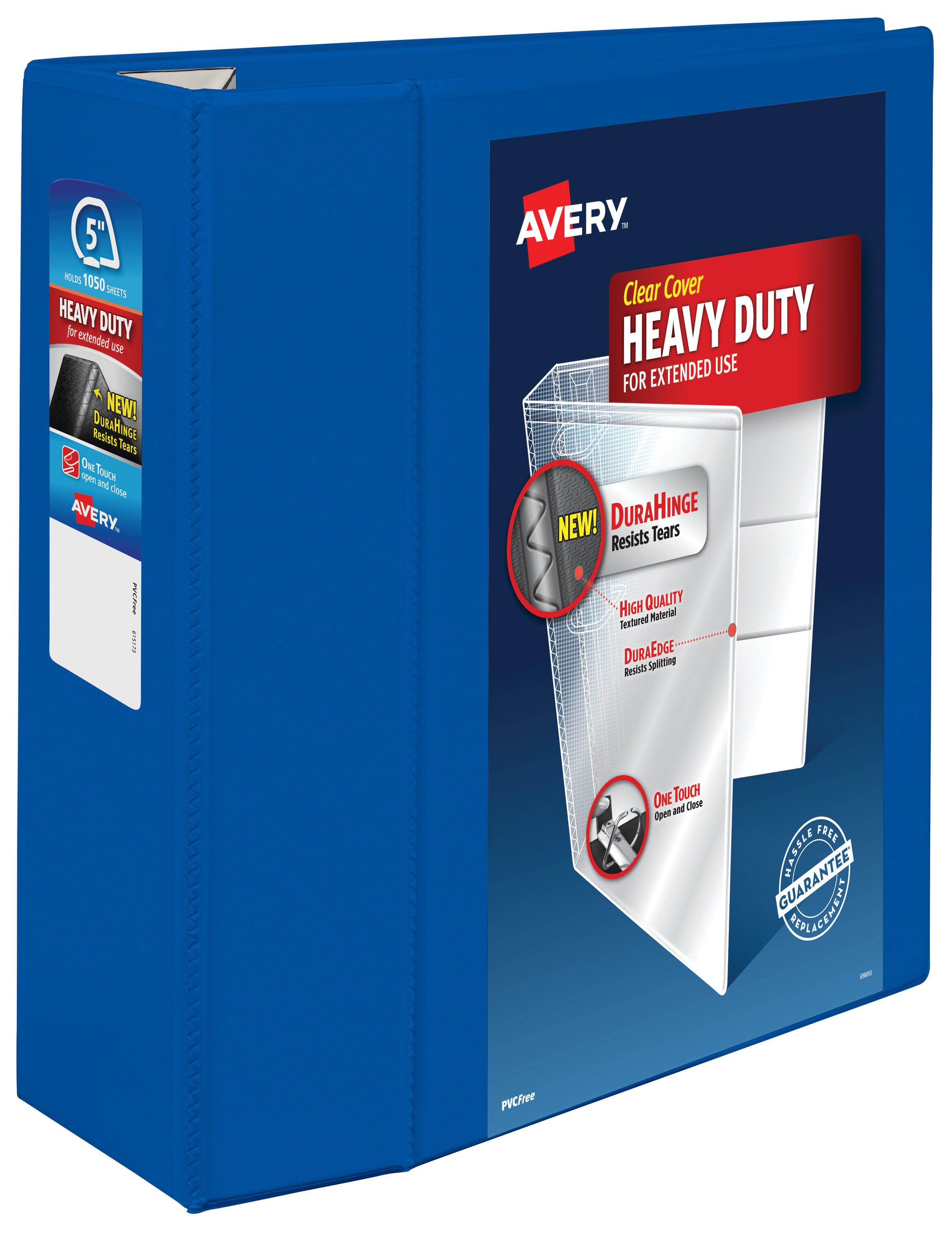 Image for Avery DuraHinge Heavy Duty View Binder, 5 Inch, EZD Ring, Pacific Blue from School Specialty