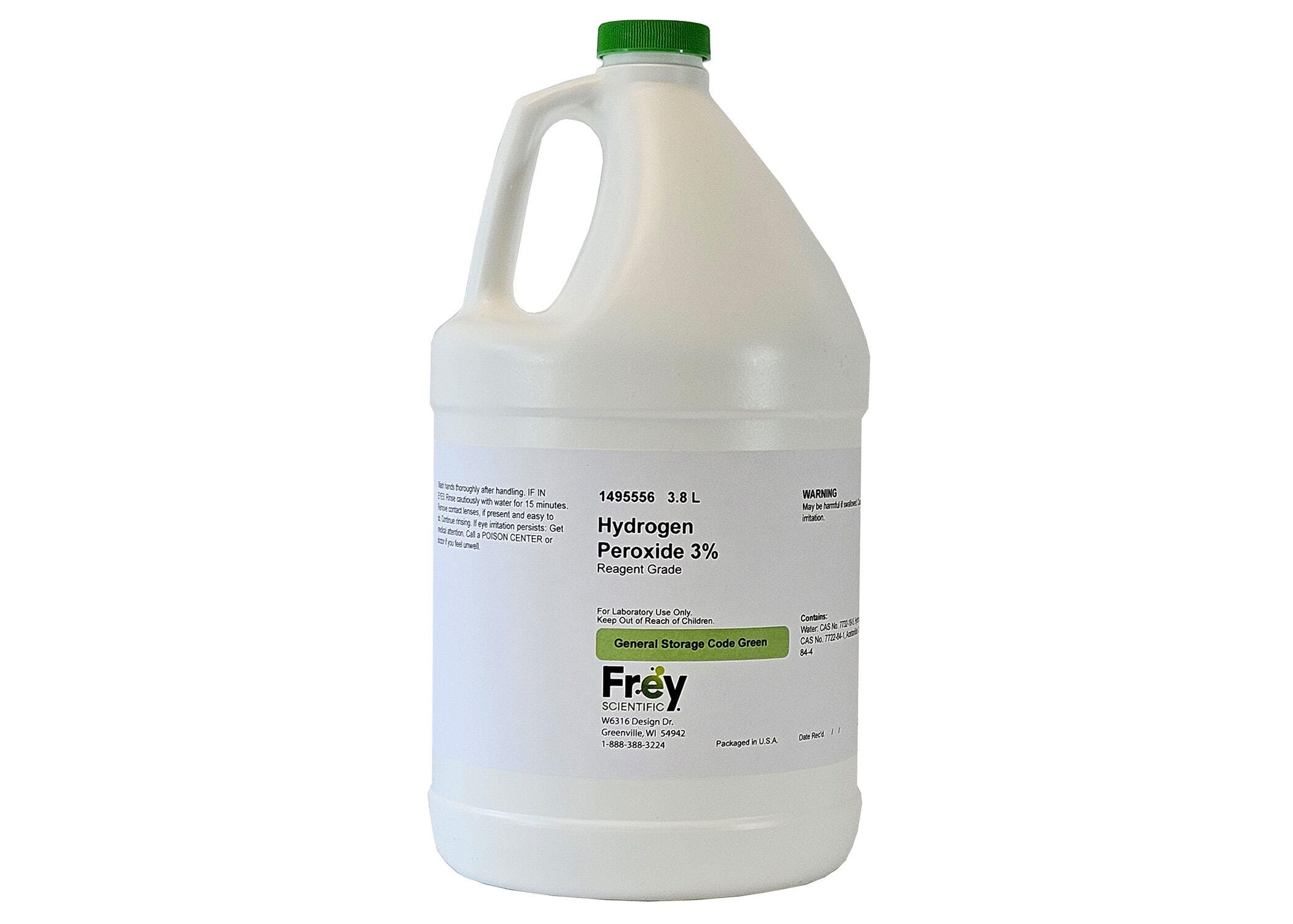 Frey Scientific Hydrogen Peroxide, Clear, 0.03, Liquid, Reagent Grade 1495556