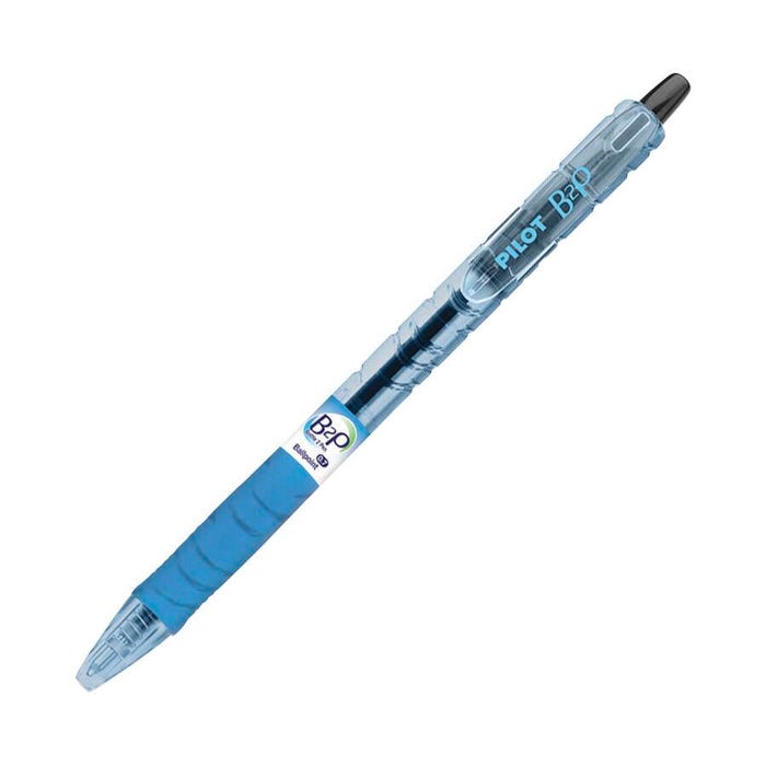 Pilot B2P Bottle-2-Pen Recycled Retractable Ballpoint Pen, 0.7 mm, Black Ink, Clear Barrel, Pack of 12