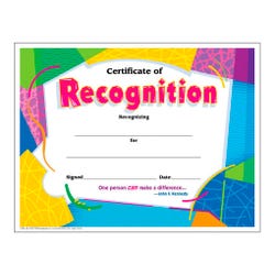 Award Certificates, Item Number 2003458