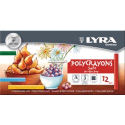 Lyra Polycrayons Soft Pastels Sticks, Assorted Colors, Set of 12 1430637
