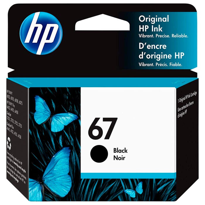 HP 67 Ink Cartridge, 3YM56AN, Black