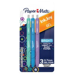 Image for Paper Mate InkJoy Retractable Gel Pens, Medium Point, 0.7 mm, Assorted Bright Colors, Pack of 3 from School Specialty