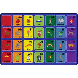 Image for Childcraft Alphabet Pictures Carpet for Classrooms, Rectangle from School Specialty