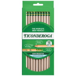 Ticonderoga Unsharpened EnviroStiks Pencils, No 2 Tips, Pack of 12 1334644