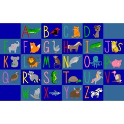 Childcraft Alphabet Animals Carpet, 8 x 12 Feet, Rectangle
