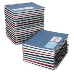 Nasco Sketchbook Assortment, 8-1/2 x 11 Inch, 80 Sheets, 65 lb, Set of 24
